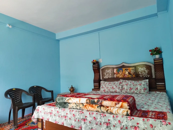 Bedroom with mountain homestay atmosphere at The Homgarang Abode